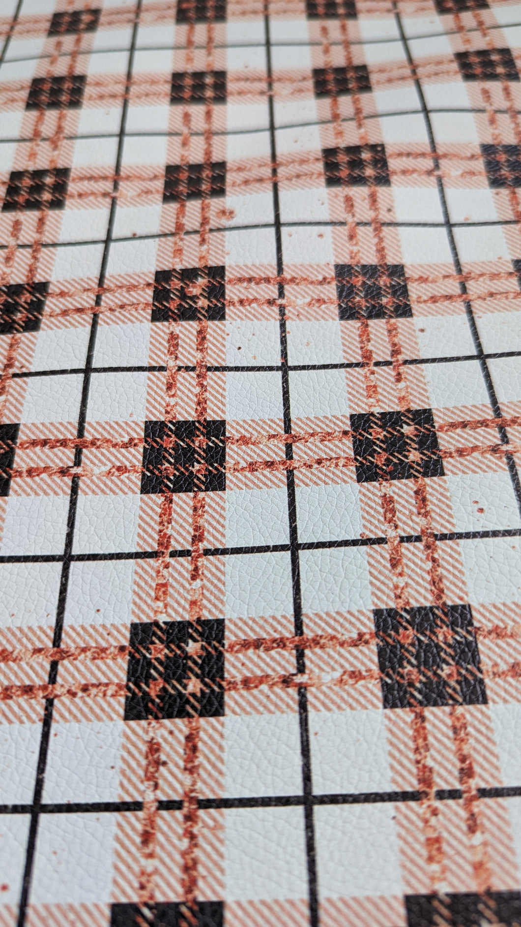 Rose Gold Plaid FAUX LEATHER