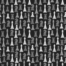 Load image into Gallery viewer, Chess on Black BAMBOO FRENCH TERRY
