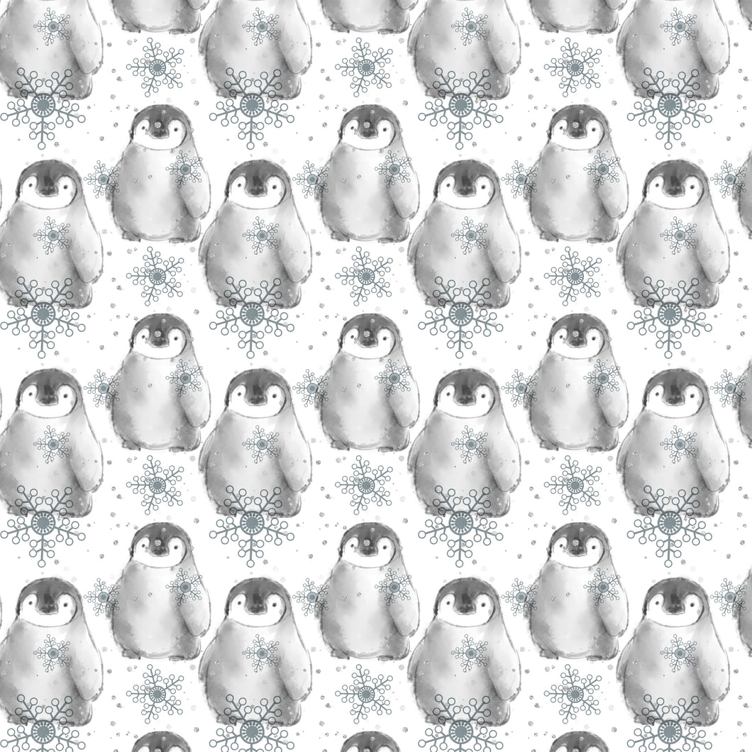Cuddly Penguins FRENCH TERRY 1/2 METRE CUT