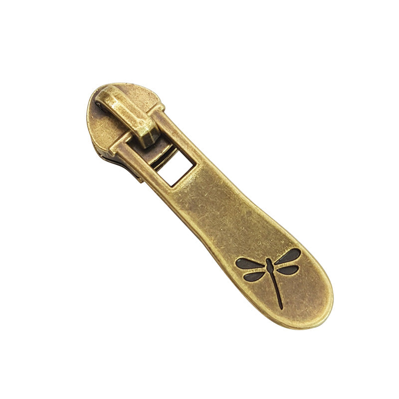 Bronze Dragonfly Tab Zipper Pull