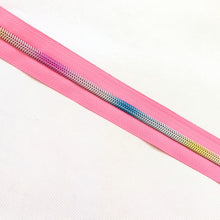 Load image into Gallery viewer, Pastel Rainbow PINK Zipper Tape
