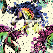 Load image into Gallery viewer, Watercolour Unicorn BAMBOO LYCRA
